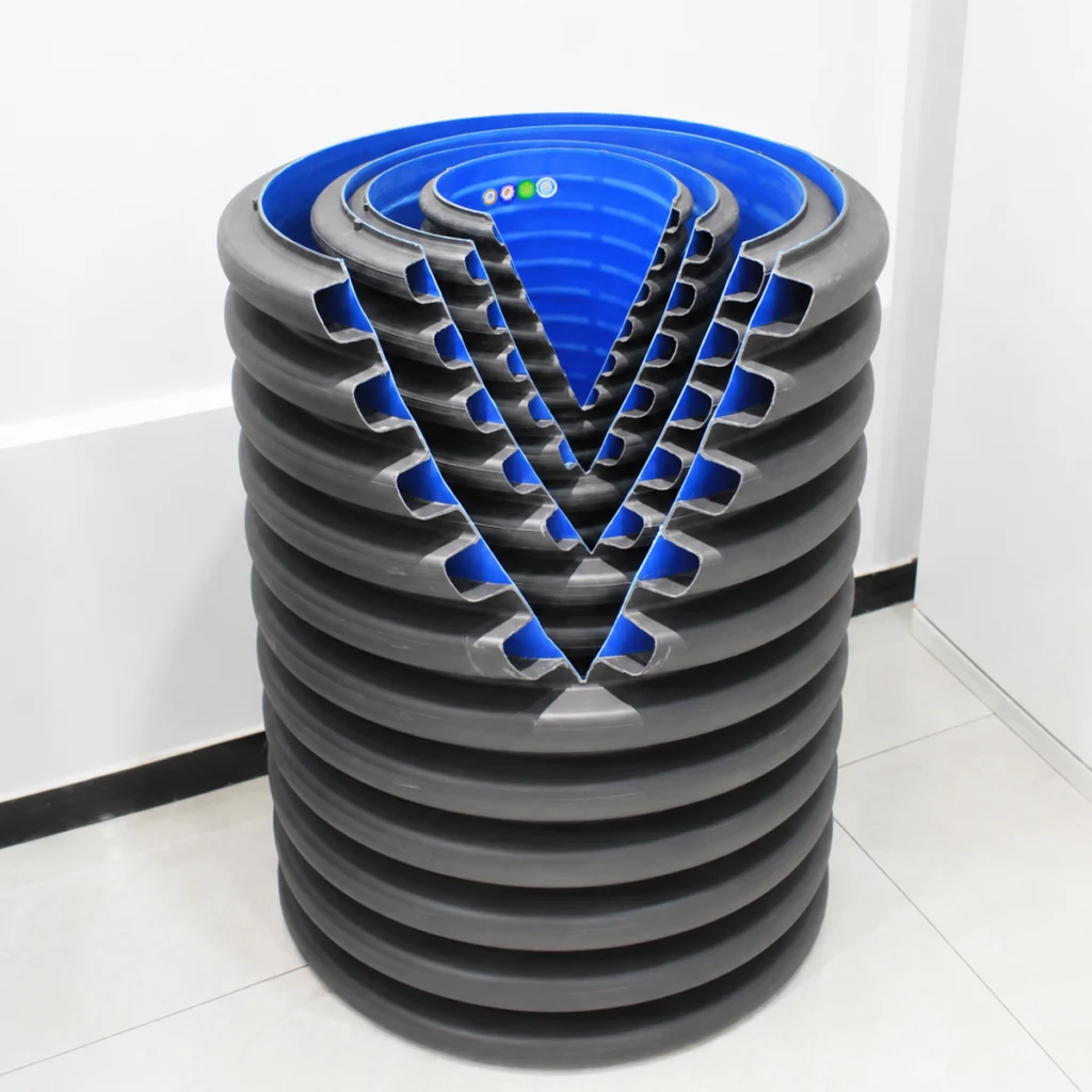 HDPE double wall corrugated pipe structure