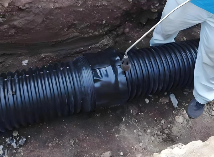 Heat Shrink Sleeve Connection of double wall corrugated pipes