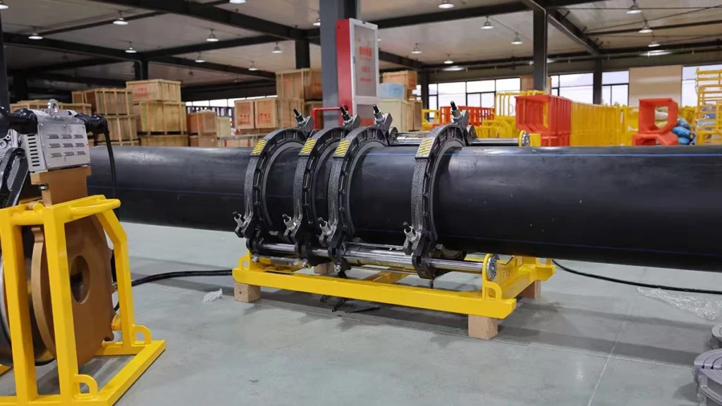 Butt fusion connection for large diameter HDPE pipe