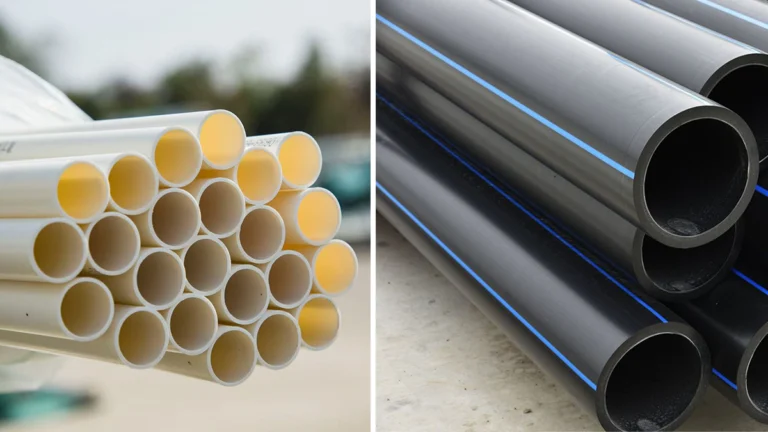HDPE and PVC pipes