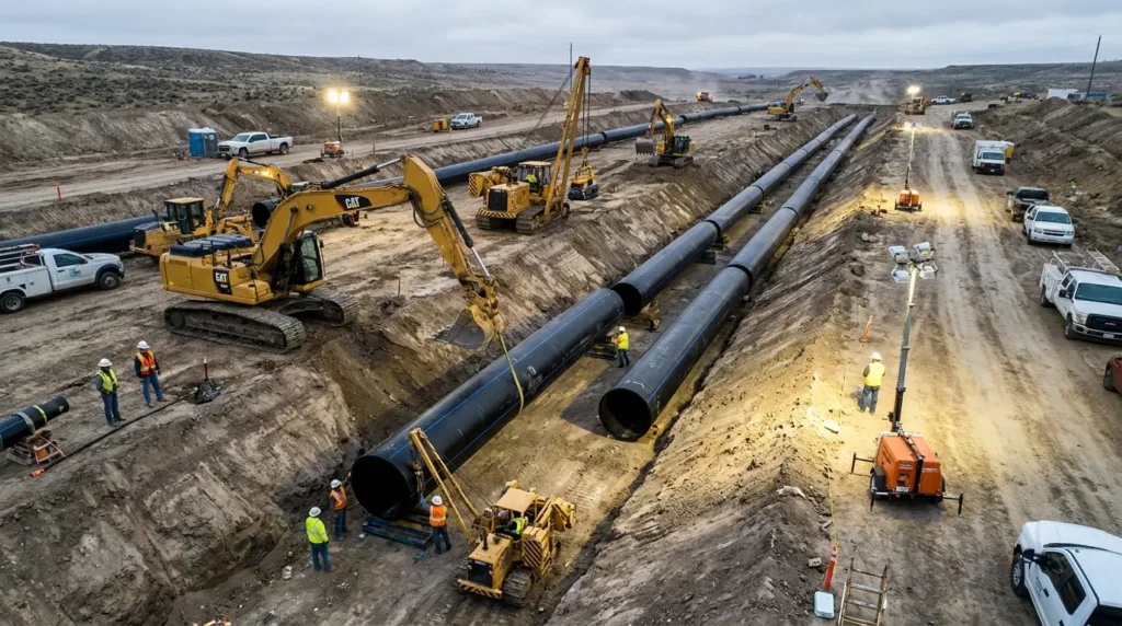 HDPE pipe size chart applications in municipal water supply