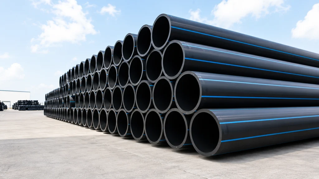PE100 industrial HDPE pipe production