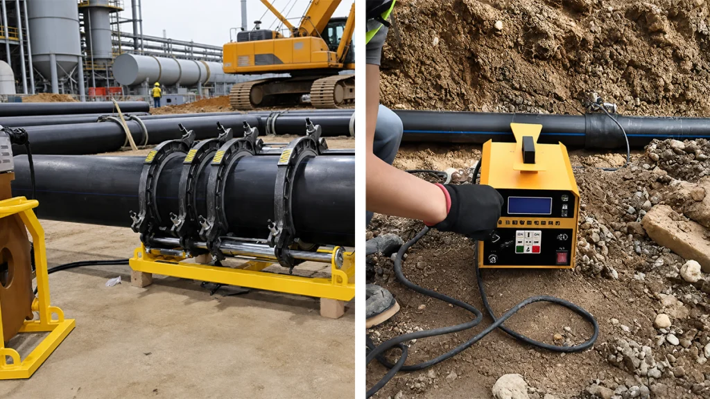 HDPE pipe butt fusion machine